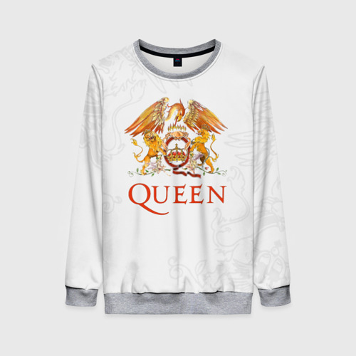Женский свитшот 3D с принтом Queen, вид спереди #2