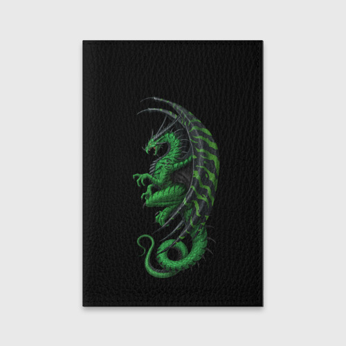 Обложка для паспорта матовая кожа Green Dragon, цвет черный