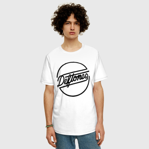 Мужская футболка хлопок Oversize Deftones, цвет белый - фото 3