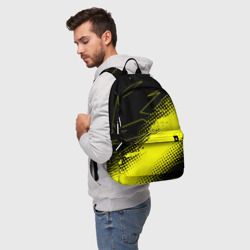 Рюкзак 3D Черно-желтый стиль для фитнеса - фото 2