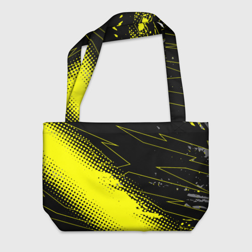 Пляжная сумка 3D Черно-желтый стиль для фитнеса - фото 2