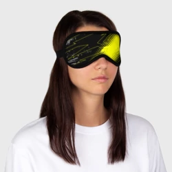 Маска для сна 3D Черно-желтый стиль для фитнеса - фото 2