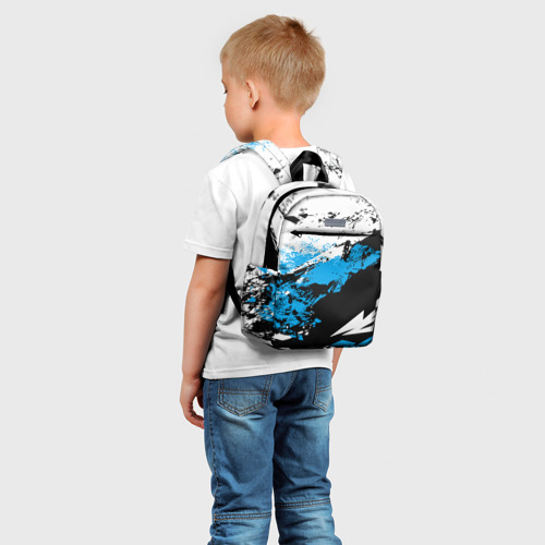 Детский рюкзак 3D с принтом Purple smoke, фото на моделе #1