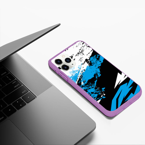 Чехол для iPhone 11 Pro Max матовый Purple smoke, цвет фиолетовый - фото 5