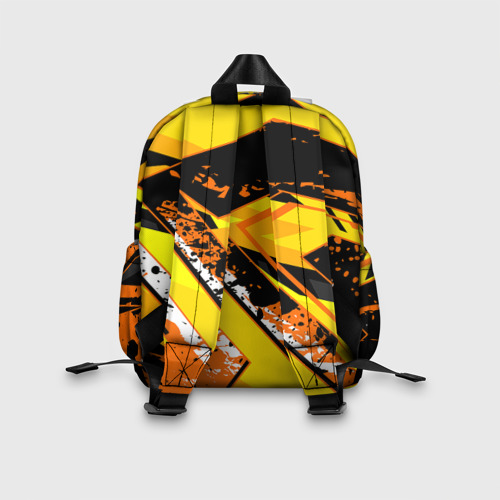 Детский рюкзак 3D с принтом Orange cheeky rust, вид сзади #2