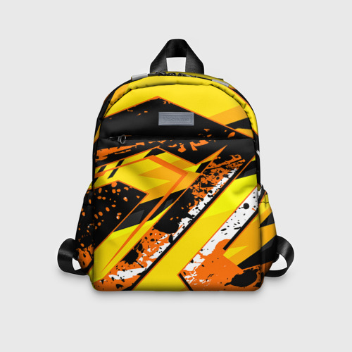 Детский рюкзак 3D с принтом Orange cheeky rust, вид спереди #2