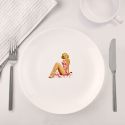Набор: тарелка + кружка Retro PinUp Girl - фото 2