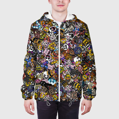 Мужская куртка 3D FNAF стикербомбинг, цвет 3D печать - фото 4