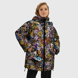 Женская зимняя куртка Oversize FNAF стикербомбинг - фото 2