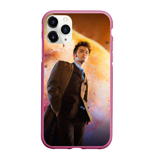 Чехол для iPhone 11 Pro Max матовый Doctor Who, цвет малиновый