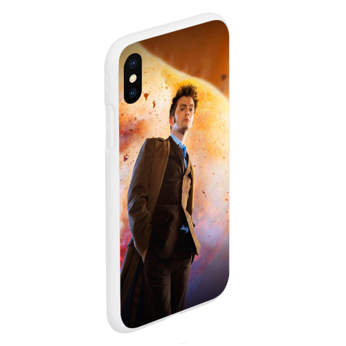 Чехол для iPhone XS Max матовый с принтом DOCTOR WHO, вид сбоку #3