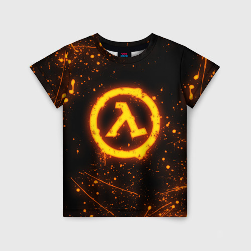 Детская футболка с принтом Half-life, вид спереди №1