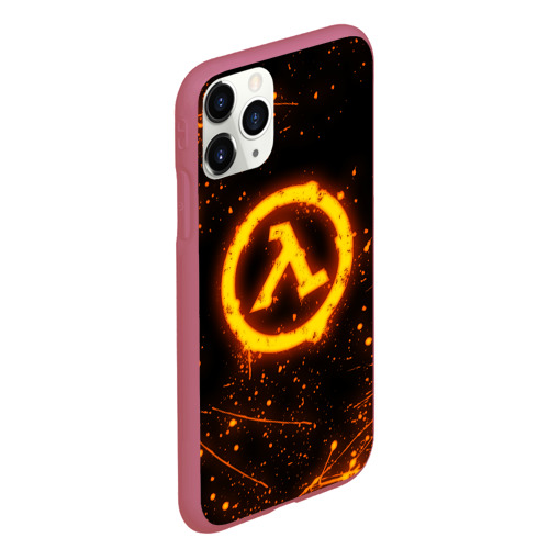 Чехол для iPhone 11 Pro Max матовый Half-life, цвет малиновый - фото 3