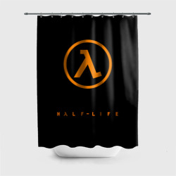 Штора 3D для ванной Half-life orange logo