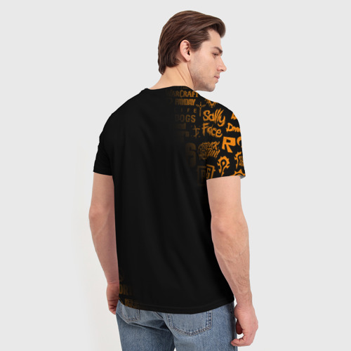 Мужская футболка 3D с принтом HALF - LIFE, вид сзади #2