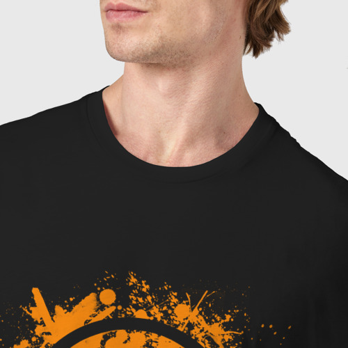 Мужская футболка хлопок Half life grunge, цвет черный - фото 6