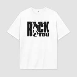 Мужская футболка Oversize хлопок premium Queen We will rock you