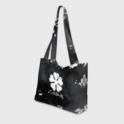 Пляжная сумка 3D Черный Клевер с черным пятном - фото 2