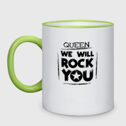 Кружка двухцветная Queen will rock you