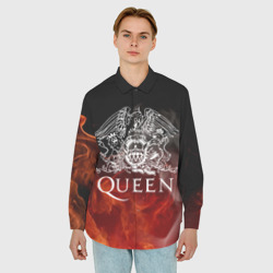 Мужская рубашка oversize 3D Queen Квин - фото 2