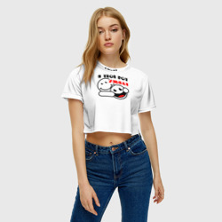 Женская футболка Crop-top 3D Улыбака - фото 2