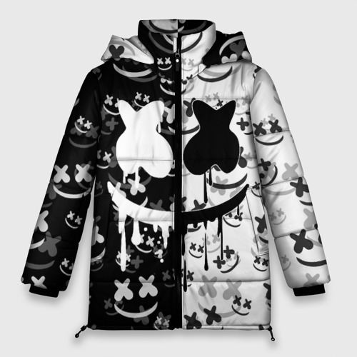 Женская зимняя куртка Oversize Fortnite & Marshmello, цвет светло-серый