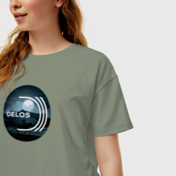 Женская футболка хлопок Oversize Delos - фото 2