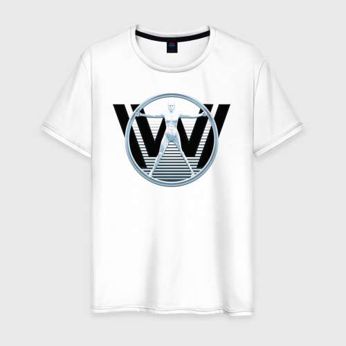 Мужская футболка хлопок Westworld, цвет белый