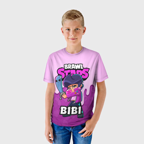 Детская футболка 3D BRAWL STARS BIBI, цвет 3D печать - фото 3