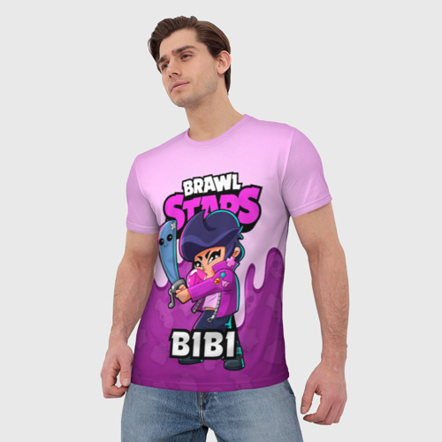 Мужская футболка 3D BRAWL STARS BIBI, цвет 3D печать - фото 3