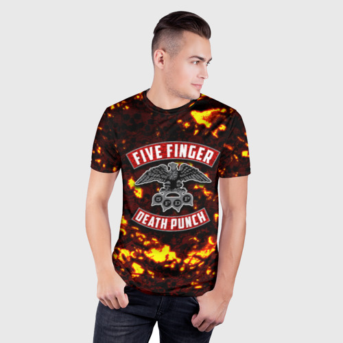 Мужская футболка 3D Slim Five Finger Death Punch, цвет 3D печать - фото 3