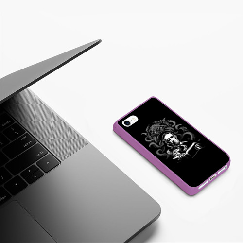 Чехол для iPhone 5/5S матовый Ктулху, цвет фиолетовый - фото 5