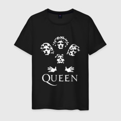 Квин Queen +на спине – Мужская футболка хлопок с принтом купить со скидкой в -20%