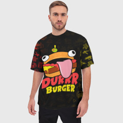 Мужская футболка oversize 3D Fortnite Durrr Burger - фото 2