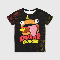 Детская футболка 3D Fortnite Durrr Burger