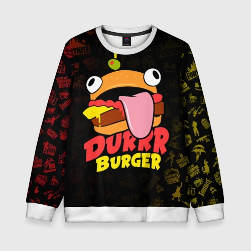 Детский свитшот 3D Fortnite Durrr Burger