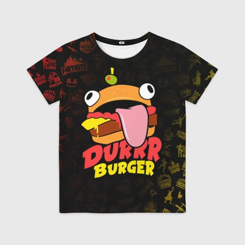 Детская футболка 3D Fortnite Durrr Burger