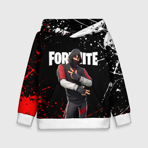 Детская толстовка с принтом Fortnite IKONIK Фортнайт, вид спереди №1