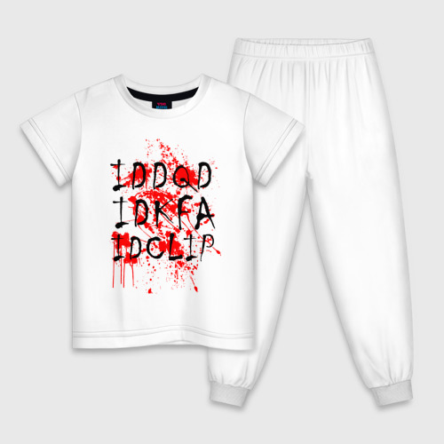 Детская пижама хлопок Doom cheats +cпина, цвет белый