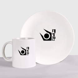 Набор: тарелка + кружка Half life combine logo