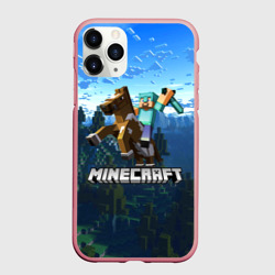 Чехол для iPhone 11 Pro Max матовый Minecraft Майнкрафт