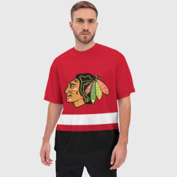 Мужская футболка oversize 3D Chicago Blackhawks - фото 2