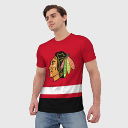 Мужская футболка 3D Chicago Blackhawks - фото 2