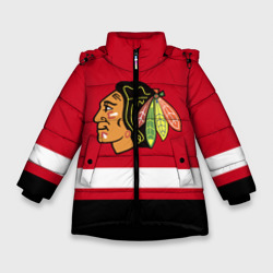 Зимняя куртка для девочек 3D Chicago Blackhawks