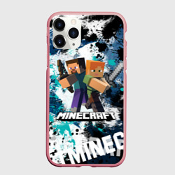 Чехол для iPhone 11 Pro Max матовый Minecraft Майнкрафт
