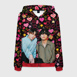 Мужская толстовка 3D на молнии BTS: пейринг ВиГуки