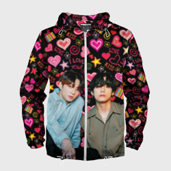 Мужская ветровка 3D BTS: пейринг ВиГуки