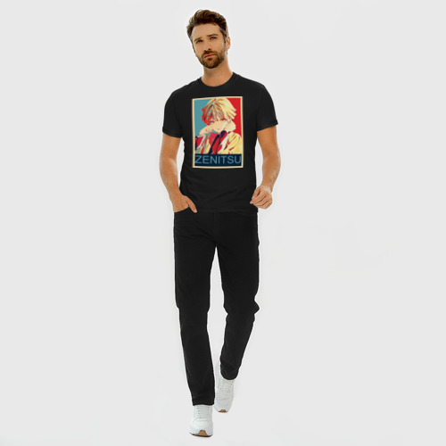 Мужская футболка хлопок Slim Зеницу Агацума, цвет черный - фото 5