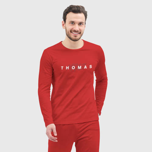Мужская пижама с лонгсливом хлопок Thomas Mraz, цвет красный - фото 5
