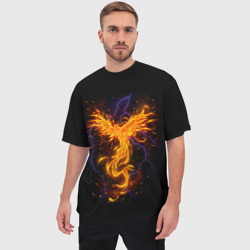 Мужская футболка oversize 3D Phoenix - фото 2